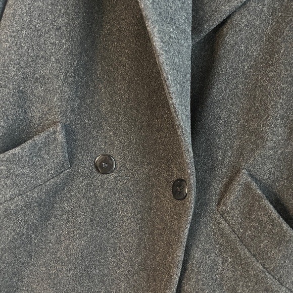 Vintage London Fog Gray 100% Wool Women’s Long Line Overcoat Sz 10 Petite - Picture 9 of 10